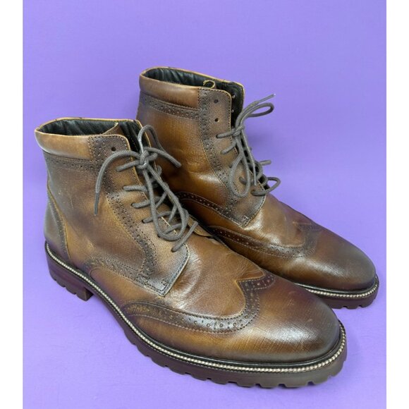 Johnston & Murphy Garrison WingTop 59-4200 Mens 11 Brown Casual Dress Boots